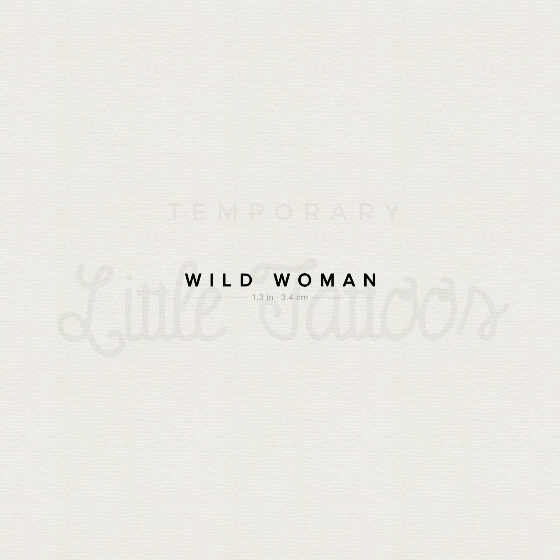 Wilde Frau Temporäres Tattoo | 3Er Set von littletattoos