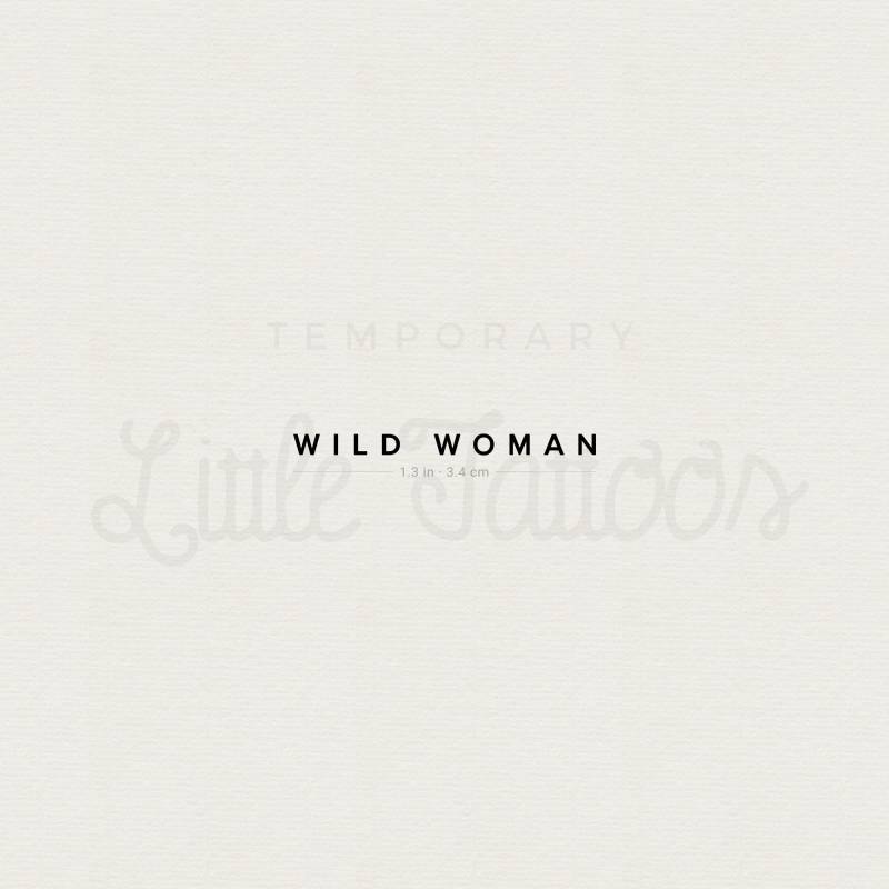 Wilde Frau Temporäres Tattoo | 3Er Set von littletattoos