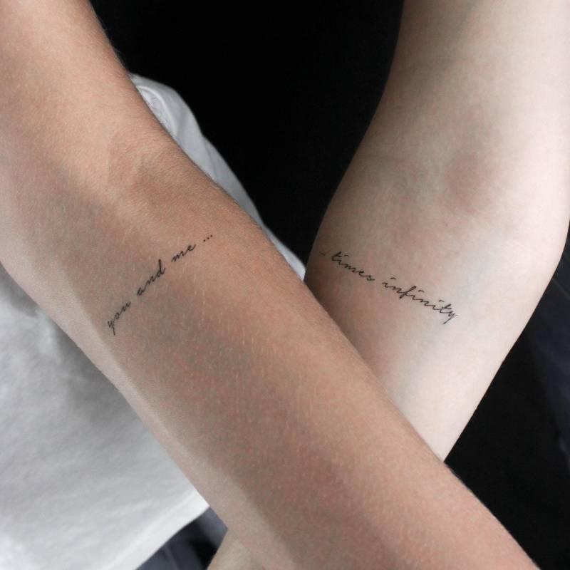 Du Und Ich Zeiten Infinity Temporäres Tattoo | 3Er Set von littletattoos