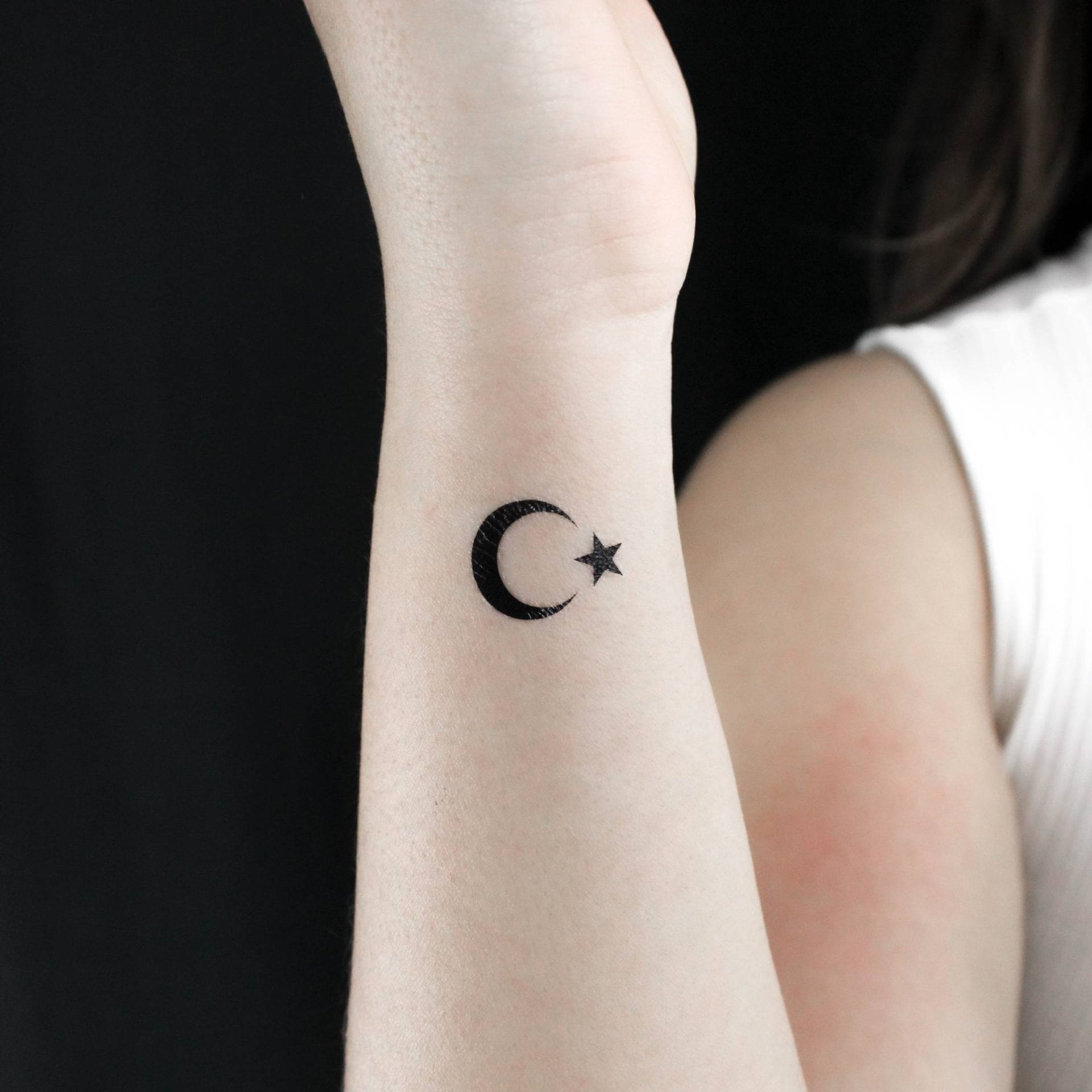 stern Und Halbmond Temporäres Tattoo | 3Er Set von littletattoos