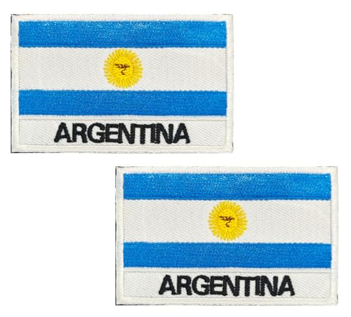 lkLiovaha Argentinien-Flaggen, bestickt, Militär, taktischer Aufnäher für Kleidung, Hüte, Rucksäcke, Stolz, Dekorationen (Argentinien), 2 Stück von lkLiovaha