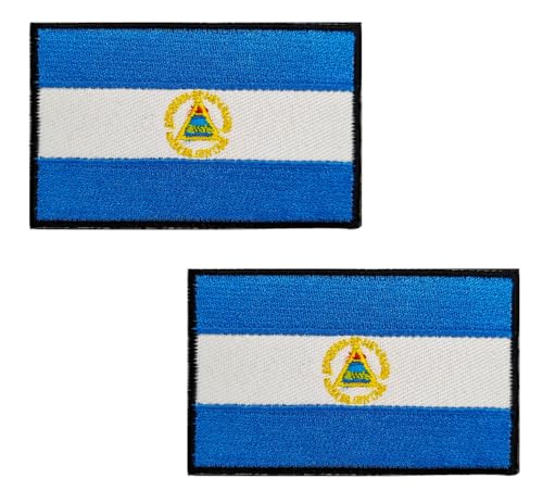 lkLiovaha El Salvador Flaggen, bestickt, Militär, taktischer Aufnäher für Kleidung, Hüte, Rucksäcke, Stolz, Dekorationen (El Salvador), 2 Stück von lkLiovaha