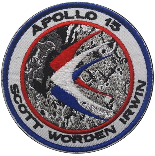 lkLiovaha Mondlandungsprogramm Gedenkaufnäher, kompatibel mit Apollo Mission 15, Stickerei, Militär, taktischer Klettverschluss von lkLiovaha