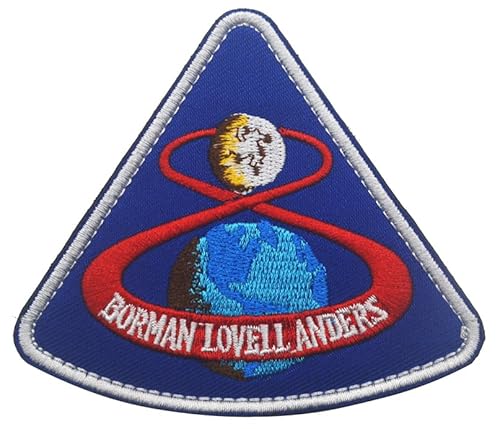 lkLiovaha Mondlandungsprogramm Gedenkaufnäher, kompatibel mit Apollo Mission 8, Stickerei, Militär, taktischer Klettverschluss von lkLiovaha