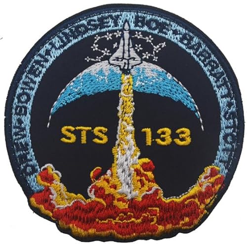 lkLiovaha NASA STS-133 Misson-Logo, bestickt, Klettverschluss auf der Rückseite von lkLiovaha