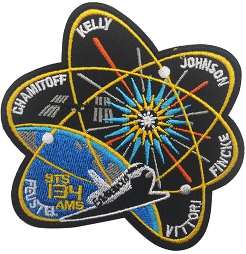 lkLiovaha NASA STS-134 Misson-Logo, bestickt, Klettverschluss auf der Rückseite von lkLiovaha