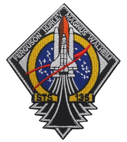 lkLiovaha NASA STS-135 Misson-Logo, bestickt, Klettverschluss auf der Rückseite von lkLiovaha