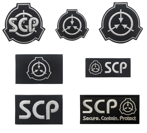 lkLiovaha SCP-Aufnäher, spezielle Eindämmungsverfahren, Logo, bestickt, mit Klettverschluss, Rückseite für Hüte, Kleidung, Rucksack, 7 Stück von lkLiovaha