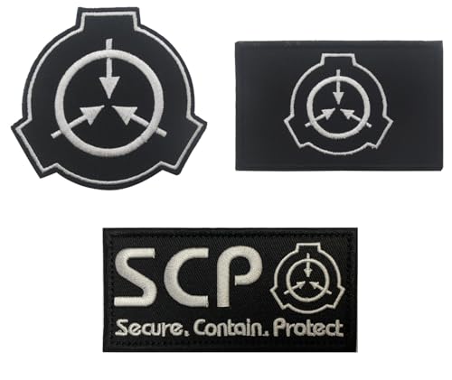 lkLiovaha SCP-Aufnäher, spezielle Eindämmungsverfahren, Logo, bestickt, mit Klettverschluss auf der Rückseite für Hüte, Kleidung, Rucksack, 3 Stück von lkLiovaha