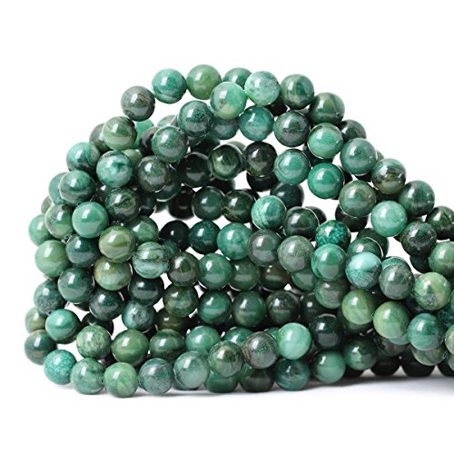 45 Stück 8 mm natürlicher Verdit-Stein, afrikanische Jade, Edelstein, rund, lose Perlen für Schmuckherstellung, DIY, 1 Strang, 38,1 cm 45 Stück 8 mm natürlicher Verdit-Stein, afrikanische Jade, Edelstein, rund, lose Perlen für Schmuckherstellung, DIY, 1 Strang, 38,1 cm von lohfxrgyjk