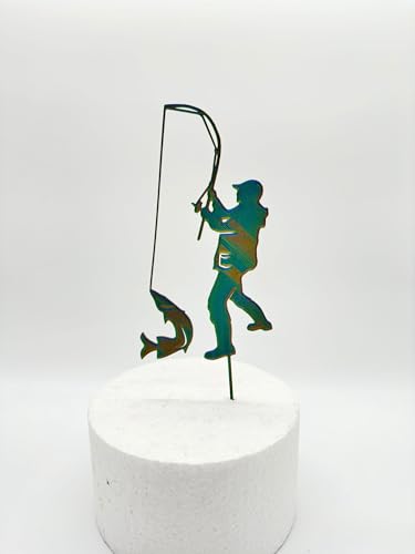 Fisching, Fisch Angler Haken №3 Cake Topper Geburtstag Torten Stecker von lrsweetdesign