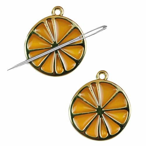 2 Stück orange Nadelminder Erdbeere Nadelminder Magnetische Nadeln Nanny Nadelstifte Halter für Kreuzstich Zitrone von luchike