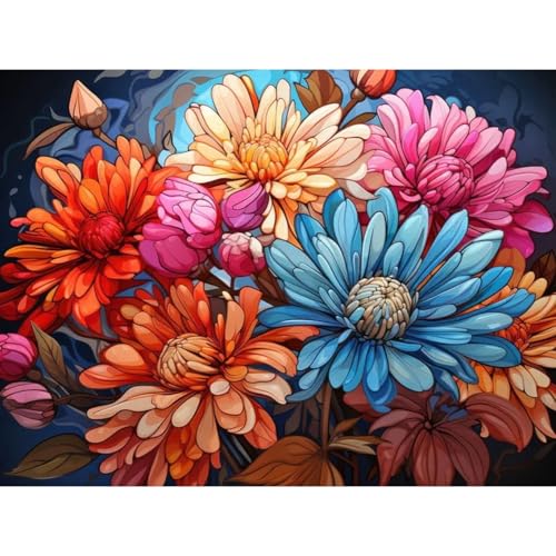 luckyarina Diamond Painting Blumen-Diamond Painting Erwachsene Blume,5D Diamond Painting Als Geschenk für Haus Dekoration 30X40 CM von luckyarina