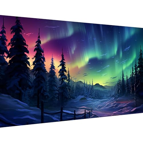 luckyarina Diamond Painting Erwachsene Aurora Groß(30x60cm)-5D Diamond Painting Landschaften,Szenerie Diamant Painting Bilder Crystal Stickerei Kreuzstich Crafts für Home Wand Décor von luckyarina