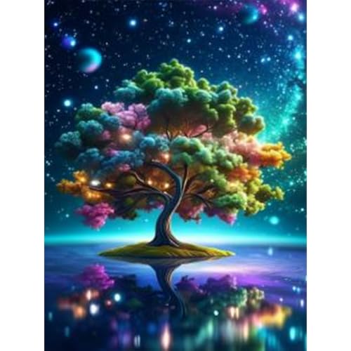 luckyarina Diamond Painting Erwachsene Baum Des Lebens- Diamont Painting Baum, Baum Des Lebens 5D Diamond Painting für Home Wand Décor 30x40CM von luckyarina