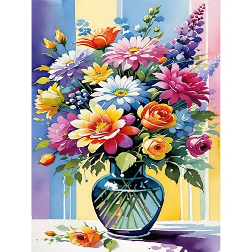 luckyarina Diamond Painting Erwachsene Blume-5D Diamond Painting Blumen,Blume Diamant Painting Bilder Crystal Stickerei Kreuzstich Crafts für Home Wand Décor 30x40cm von luckyarina