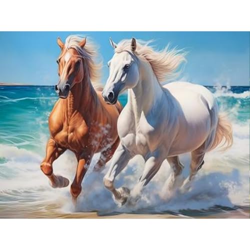 luckyarina Diamond Painting Erwachsene Pferd- Tiere Diamont Painting Bilder, Pferd 5D Diamond Painting für Geschenke und Home Wand Dekor 30x40CM von luckyarina