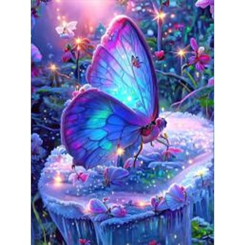 luckyarina Diamond Painting Erwachsene Schmetterling- Diamont Painting Bilder Tiere, Schmetterling Diamond Painting für Erwachsene als Geschenk für Home Wand Décor 30x40CM von luckyarina