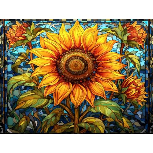 luckyarina Diamond Painting Erwachsene Sonnenblume-5D Diamond Painting Sonnenblumen,Blume Diamant Painting Bilder Crystal Stickerei Kreuzstich Crafts für Home Wand Décor 30x40cm von luckyarina