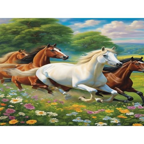 luckyarina Diamond Painting Pferd-Diamond Painting Erwachsene Tiere,Diamant Painting Pferde Home Wand Dekor Geschenk 30×40 cm von luckyarina