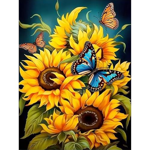 luckyarina Sonnenblume Diamond Painting Erwachsene,5D Diamond Painting Sonnenblume,Florid Diamont Painting Arts Craft für Home Wand Decor(30x40cm) von luckyarina