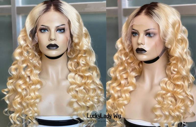 613 Blonde Echthaar Perücken Frontal 13x4 Lace Prelucked Haar Blondes Perücke Vorne Spitze 13x6 Für Frauen Mit Babyhaar Kleberlose von luckyladyhair