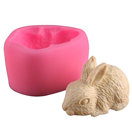 luckything Silastic Mould, 3D Kleine Hase Kerzenform, Silikonform Muffin Schokolade wichtige Form Silikonform Zur Herstellung von Kuchen, Seifen, Pudding, Pralinen und Anderen Kunsthandwerk von luckything