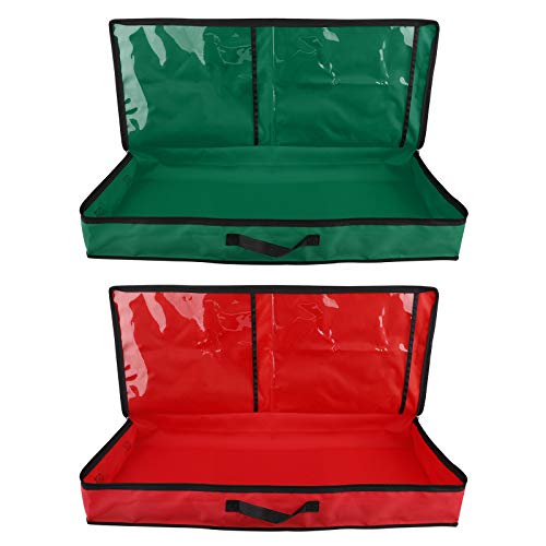 Weihnachts-Geschenkpapier-Organizer, Aufbewahrungsbehälter mit flexiblen Trennwänden, Innentaschen, Seitengriff, Unterbett-Geschenkpapier-Organizer, passend für Geschenkpapierrollen, Band, Schleifen von lulalula