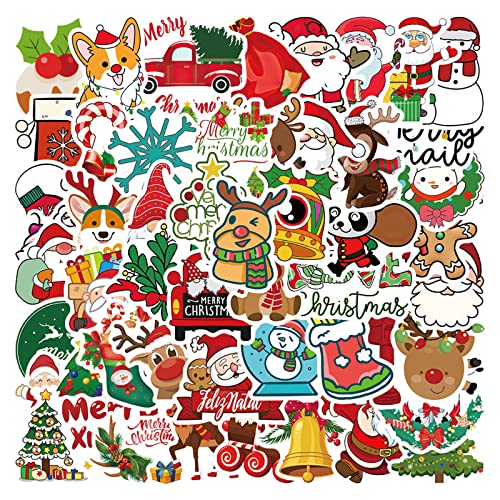 lumcov 50 Stück Weihnachtsaufkleber,Aufkleber Weihnachten,Weihnachtssticker,Christmas Aufkleber Stickers für Weihnachten Party Dekoration Geschenkverpackungen Umschlag von lumcov