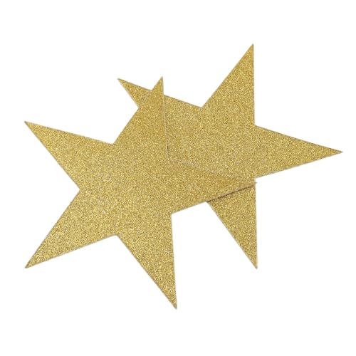 50 Stück glitzernde Stern-Papierausschnitte, goldene Dekorationen,Glitzer Sterne Deko, Stern Weihnachten Tischdeko, Papier-Wanddekoration für Pinnwand Klassenzimmer Hochzeit (Gold) von lvifloae