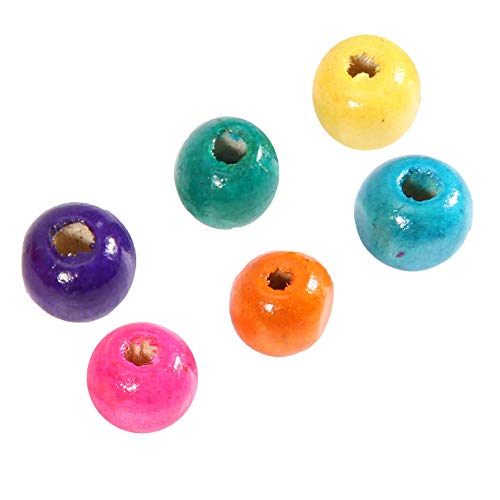 Bunte runde Holzperlen DIY Bastelperlen Schmuckherstellung Materialien 8mm Bastelperlen mit Löchern (12mm) von lvifloae