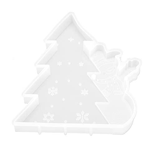 Christmas Resin Silicone Silicone Christmas Tree Snowman Shape White Resin for DIY Craft Decoration Festival 3D Santa Snowman Crystal Ornament von lvifloae