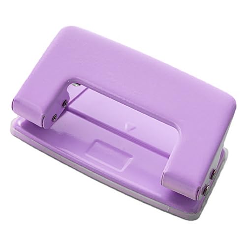 Doppelter Locher, 6 mm Lochabstand, 2-Loch-Papierstanzer, Desktop-Papierstanzwerkzeug für 1 mm dickes Papier, Typ 2 großer Locher, robuster Locher (Purple) von lvifloae