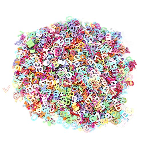 Dunkelgrüner Konfetti-Tisch mit vierblättrigem Kleeblatt, grünes Gras mit 4 Blättern, zum Füllen von Ballons, Hochzeiten, Abschlussfeiern, Party-Dekorationen, 60 g Packung (Numbers 0-9 mixed colors) von lvifloae