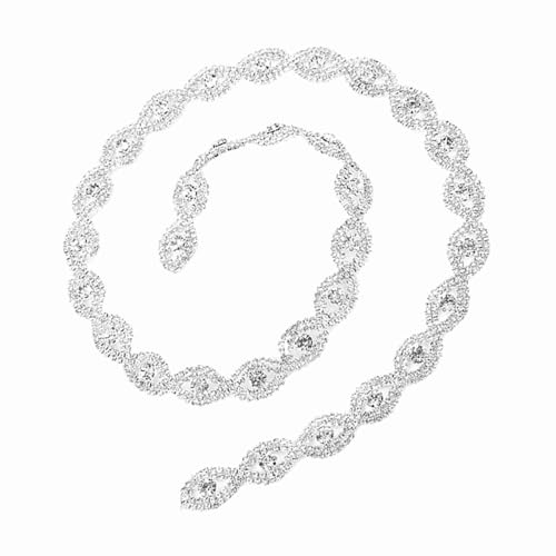 Funkelnde Strassband-Mesh-Wickelrolle für DIY-Dekoration, Hochzeit, Geburtstag, 1,5 cm Breite (Silberweißer Diamant) von lvifloae