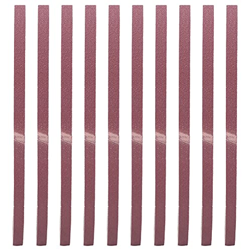 lvifloae 10 Stück Schleifpapier für Holz, Bandschleifer für Metallbearbeitung, Worksharp Schärfer, Bänder, Schleifband, Aluminiumoxid-Schleifpapier, Schleifband, 533 mm x 9 mm (100#) von lvifloae