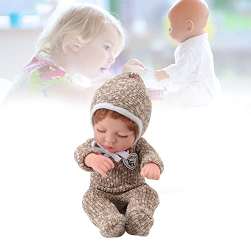 lvifloae Niedliche realistische wiedergeborene Puppe mit geschlossenen Augen, Babypuppenspielzeug für 4 bis 6 Jahre alte Kinder, Anziehspiele, Junge, 30 cm (Mädchen) von lvifloae