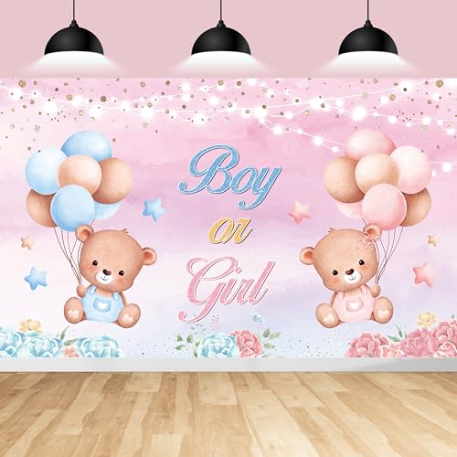 Gender Reveal Dekoration | 180 x 110 cm großes Stoffbanner zum Enthüllen, Party-Dekorationen von lvzhen