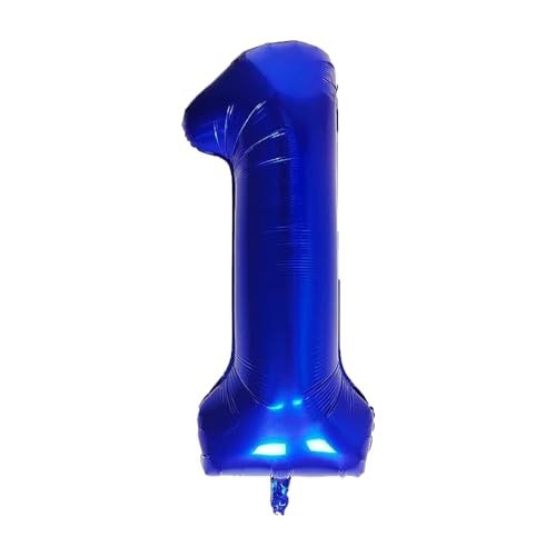 Geburtstags-Zahlenballons XXL-Riesen-Folienballons 40 Zoll – 101 cm Luftballons Geburtstag Jungen Mädchen Babyparty Geburtstagsdekorationen Jubiläumsparty-Dekorationen (Blau, 1) von lxmydm