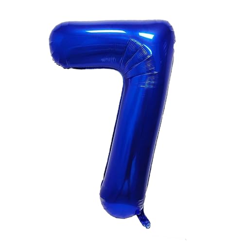 Geburtstags-Zahlenballons XXL-Riesen-Folienballons 40 Zoll – 101 cm Luftballons Geburtstag Jungen Mädchen Babyparty Geburtstagsdekorationen Jubiläumsparty-Dekorationen (Blau, 7) von lxmydm