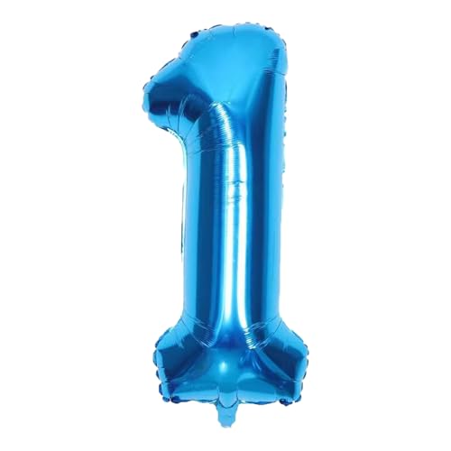 Geburtstags-Zahlenballons XXL-Riesen-Folienballons 40 Zoll – 101 cm Luftballons Geburtstag Jungen Mädchen Babyparty Geburtstagsdekorationen Jubiläumsparty-Dekorationen (hellblau, 1) von lxmydm