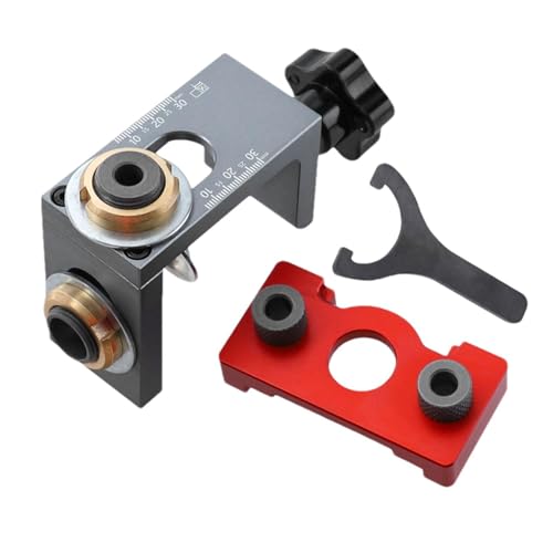 lyanny Doweling Jig für Holzbearbeitung, Dübel Jig -Kit - Einstellbarer Bohranleitung Jig Block - Holzbearbeitungsgelenke Tool, Bohrhandbuch Elektrowerkzeugzubehör Jigs von lyanny