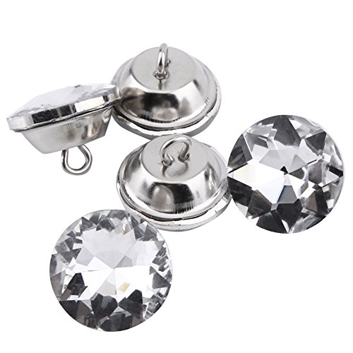 50 Stück Strass Kristall Diamant Knöpfe, Diamant Kristall Knöpfe Handgefertigte DIY Dekorative Knöpfe, für Kleidung Sofa Polster Kopfteil Deko Handwerk (20MM) von lyrlody