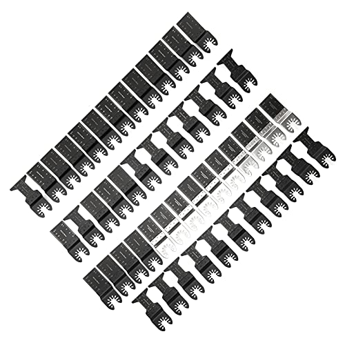 lyrlody Multitool, manuelle Hardware Kohlenstoffstahl Edelstahl 50-teiliges oszillierendes Sägeblatt-Kit Bi-Metall-Schnellspann-Kit für von lyrlody