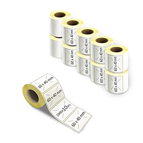 60 × 40 mm Thermo-Etiketten, 10.000 Stück, Etiketten, Thermo-Etiketten, leere Aufkleber, Mehrzweck-Aufkleber, für Büro, Anzeige 60 × 40 mm Thermo-Etiketten, 10.000 Stück, Etiketten, Thermo-Etiketten, leere Aufkleber, Mehrzweck-Aufkleber, für Büro, Anzeige von m MU