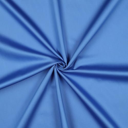 0,5m Baumwoll-Satin Baumwollstoff Satinstoff Meterware unifarben Oeko-Tex zertifiziert, Farbe:himmelblau von maDDma