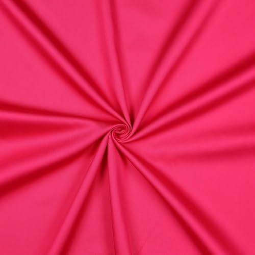 0,5m Baumwoll-Satin Baumwollstoff Satinstoff Meterware unifarben Oeko-Tex zertifiziert, Farbe:pink von maDDma