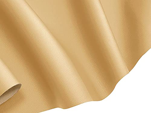 0,5m Kunstleder Stoff Meterware Lederimitat breite 142cm Möbelstoff Farbwahl, Farbe:beige von maDDma