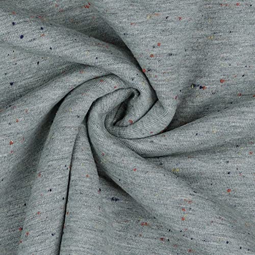 0,5m Sweat-Stoff Cosy Colours Meterware Oeko-Tex Sweatstoff Sweat Farbwahl, Farbe:024 - hellgrau von maDDma