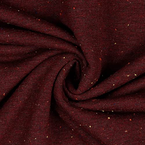 0,5m Sweat-Stoff Cosy Colours Meterware Oeko-Tex Sweatstoff Sweat Farbwahl, Farbe:028 - bordeaux von maDDma